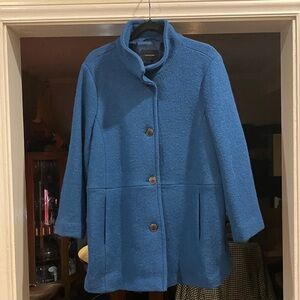 Lands' End Women's Classic Blue Pea Coat